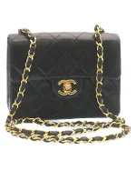 Black Canvas Chanel Shoulder Bag