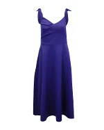 Blue Polyester Saloni Dress