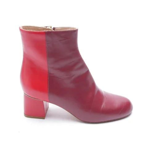 Red Leather Valentino Boots