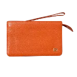 Orange Leather Delvaux Wallet