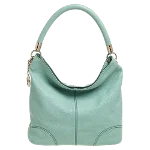 Green Leather Lancel Handbag