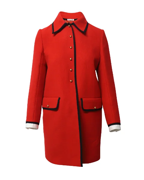 Red Wool Miu Miu Coat