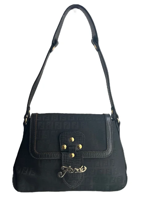 Black Fabric Fendi Shoulder Bag