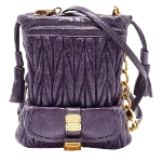 Purple Leather Miu Miu Crossbody Bag