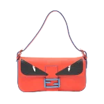 Red Leather Fendi Bucket Bag