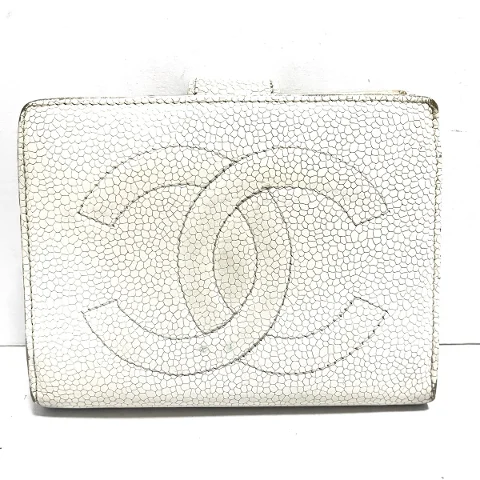 White Leather Chanel Wallet