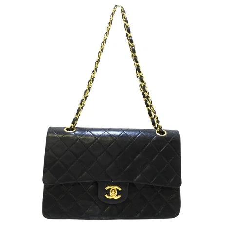 Black Leather Chanel Timeless