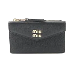 Black Leather Miu Miu Wallet