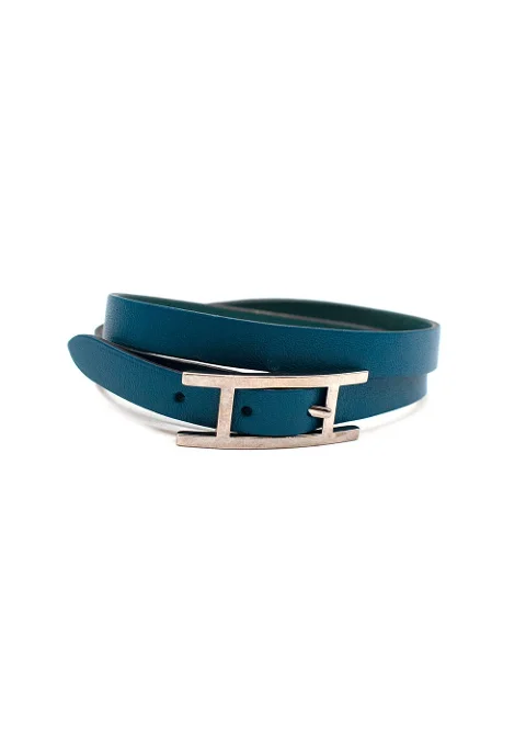 Blue Leather Hermès Bracelet