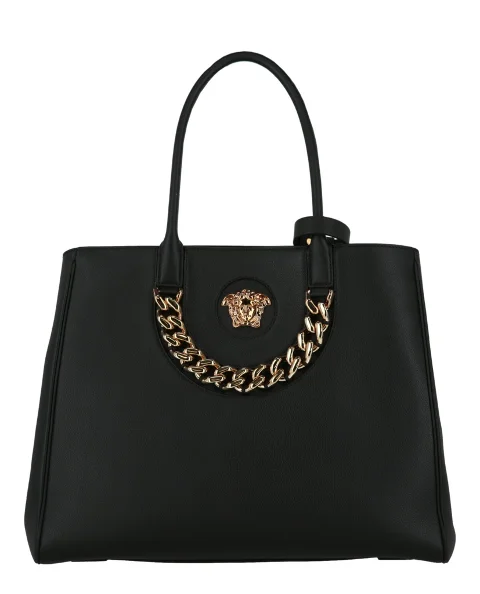 Black Leather Versace Tote