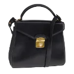 Navy Leather Salvatore Ferragamo Handbag