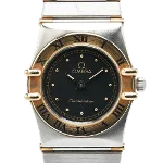 Black Stainless Steel Omega Watch