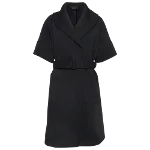 Black Polyester Armani Coat