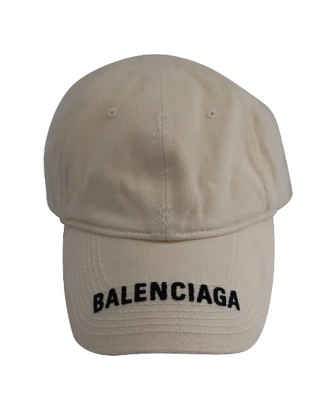 Beige Cotton Balenciaga Hat
