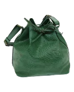 Green Leather Louis Vuitton Petit Noe