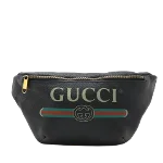 Black Leather Gucci Belt Bag