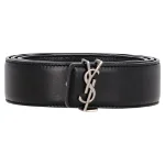 Black Leather Yves Saint Laurent Belt
