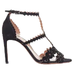 Black Leather Alaïa Sandals