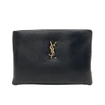 Black Leather Yves Saint Laurent Handbag