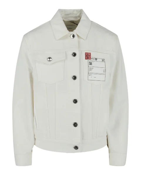 White Cotton Burberry Jacket