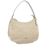 Beige Canvas Coach Shoulder Bag