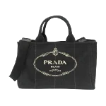 Black Canvas Prada Tote