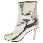 Silver Leather Vetements Boots