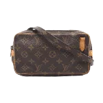 Brown Leather Louis Vuitton Pochette Marly Bandouliere