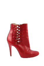 Red Leather Christian Louboutin Boots