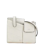 White Leather Fendi Crossbody Bag