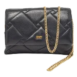 Black Leather DKNY Clutch