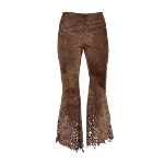 Brown Leather Roberto Cavalli Pants