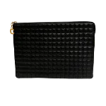 Black Leather Celine Clutch