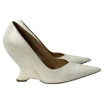 White Leather Bottega Veneta Heels