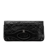 Black Leather Chanel Clutch