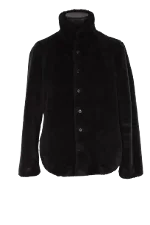 Black Fabric Aspesi Coat