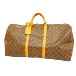 Brown Fabric Louis Vuitton Keepall