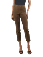 Brown Leather Vince Pants