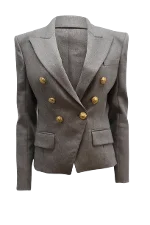 Grey Wool Balmain Blazer