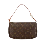 Brown Canvas Louis Vuitton Clutch