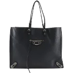 Black Leather Balenciaga Tote