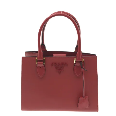 Red Leather Prada Handbag
