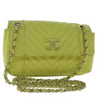 Yellow Leather Chanel Crossbody Bag