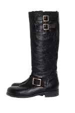 Black Leather Jimmy Choo Boots