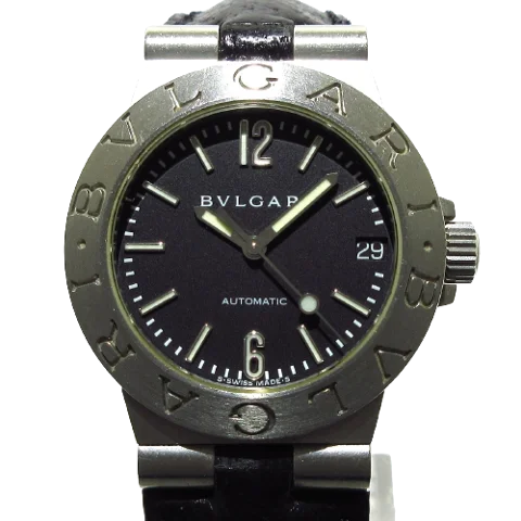 Black Stainless Steel Bvlgari Watch