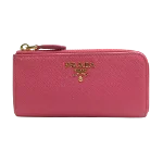 Pink Leather Prada Wallet