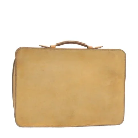 Beige Leather Louis Vuitton Briefcase