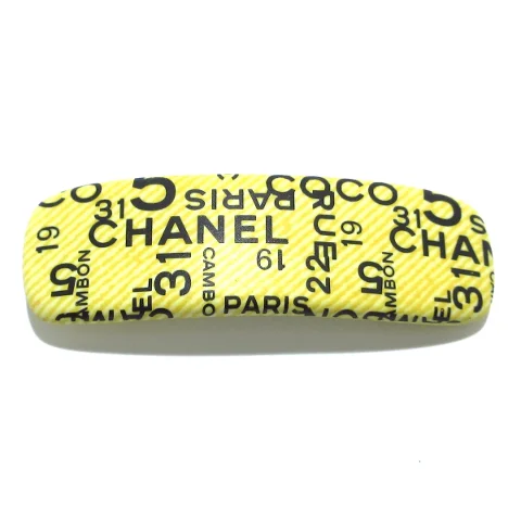 Yellow Plastic Chanel Hair Accessory