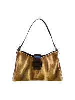 Brown Leather Fendi Shoulder Bag