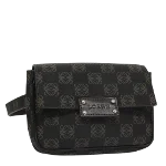 Black Leather Loewe Belt Bag